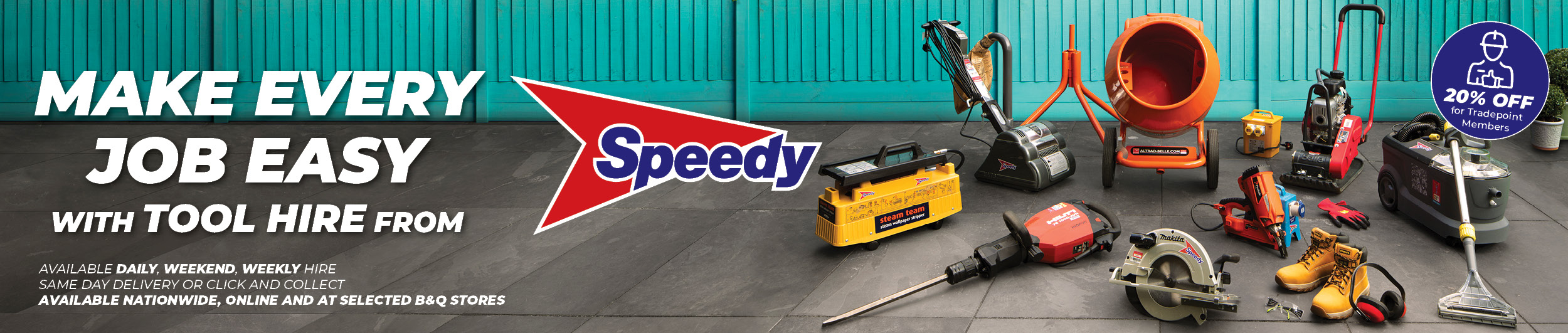 Make every job easy with tool hire from Speedy