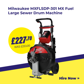 MILWAUKEE MXFLSDP-301 MX FUEL LARGE SEWER DRUM MACHINE