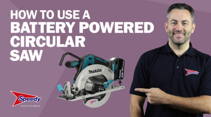 How to use a battery powered circular saw